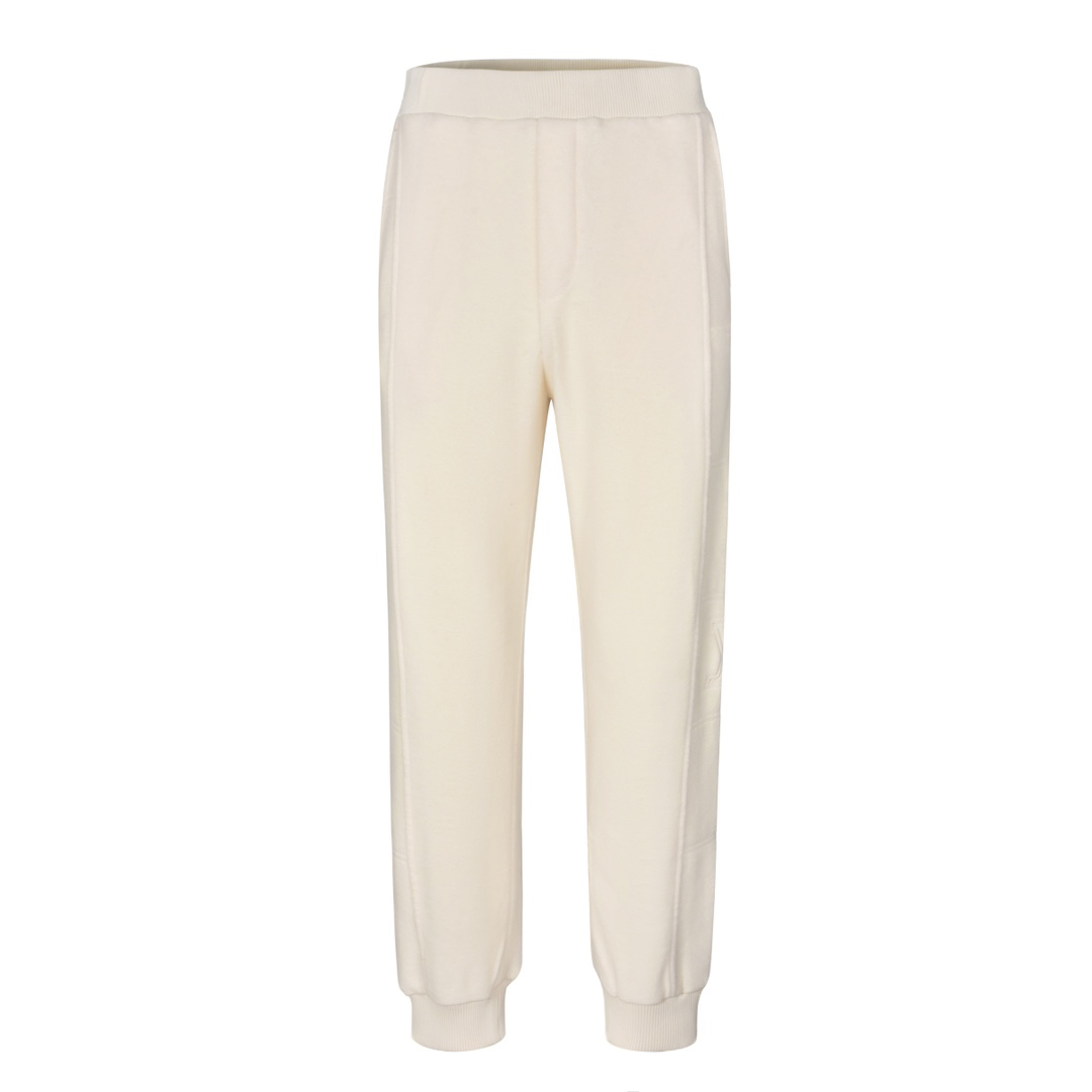 Embroidered logo panel trousers