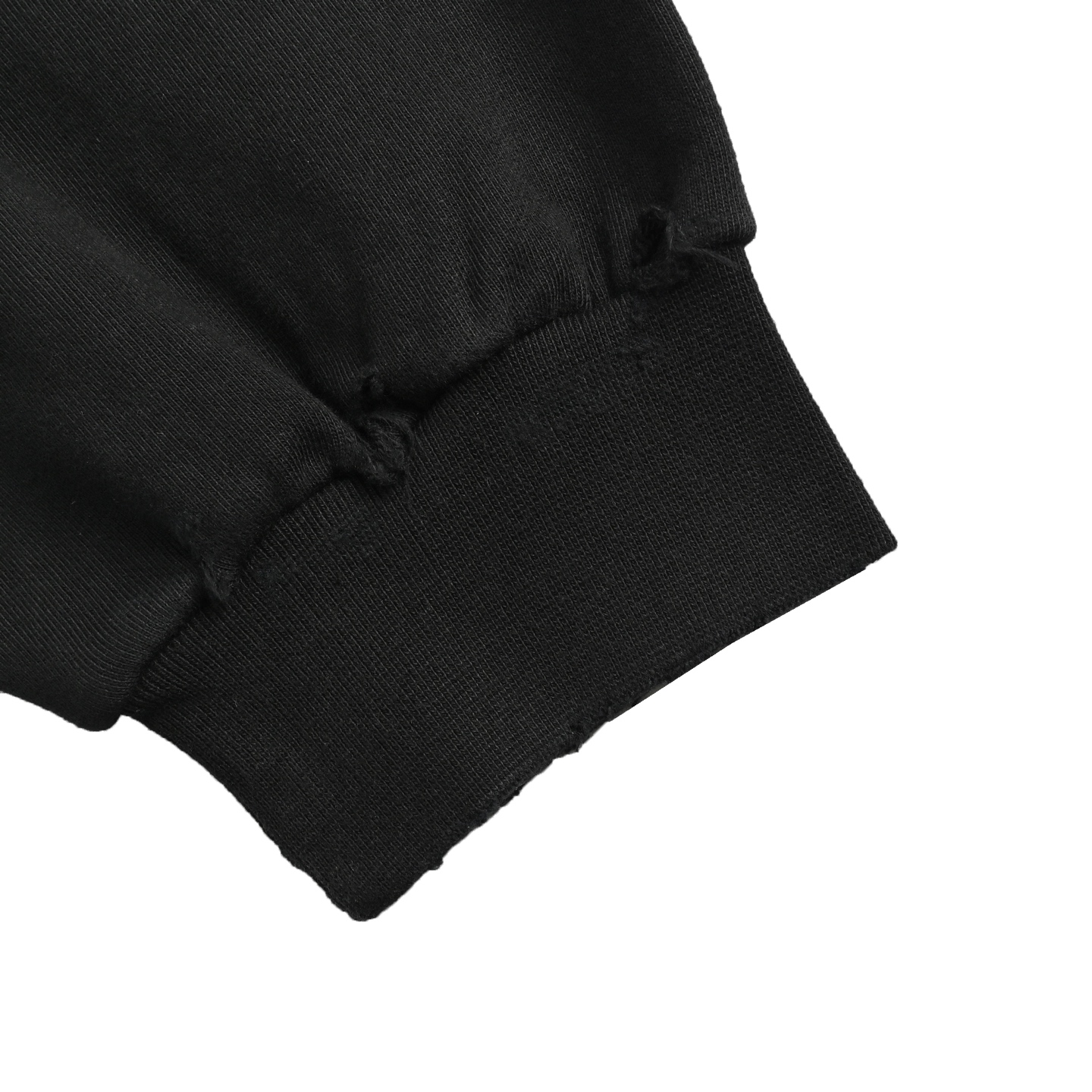 Front & Back Rhinestone Letter Distressed Hoodie