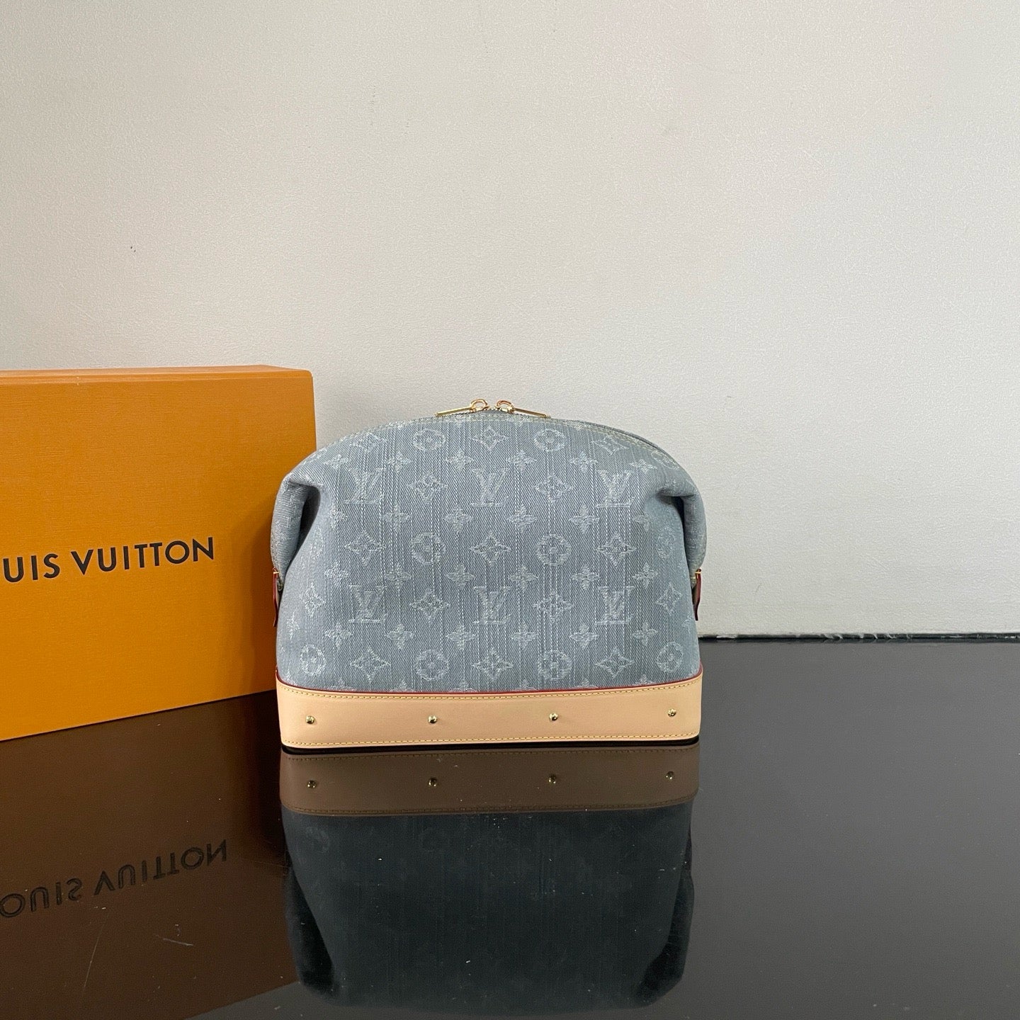 Light Blue Denim Cosmetic Bag