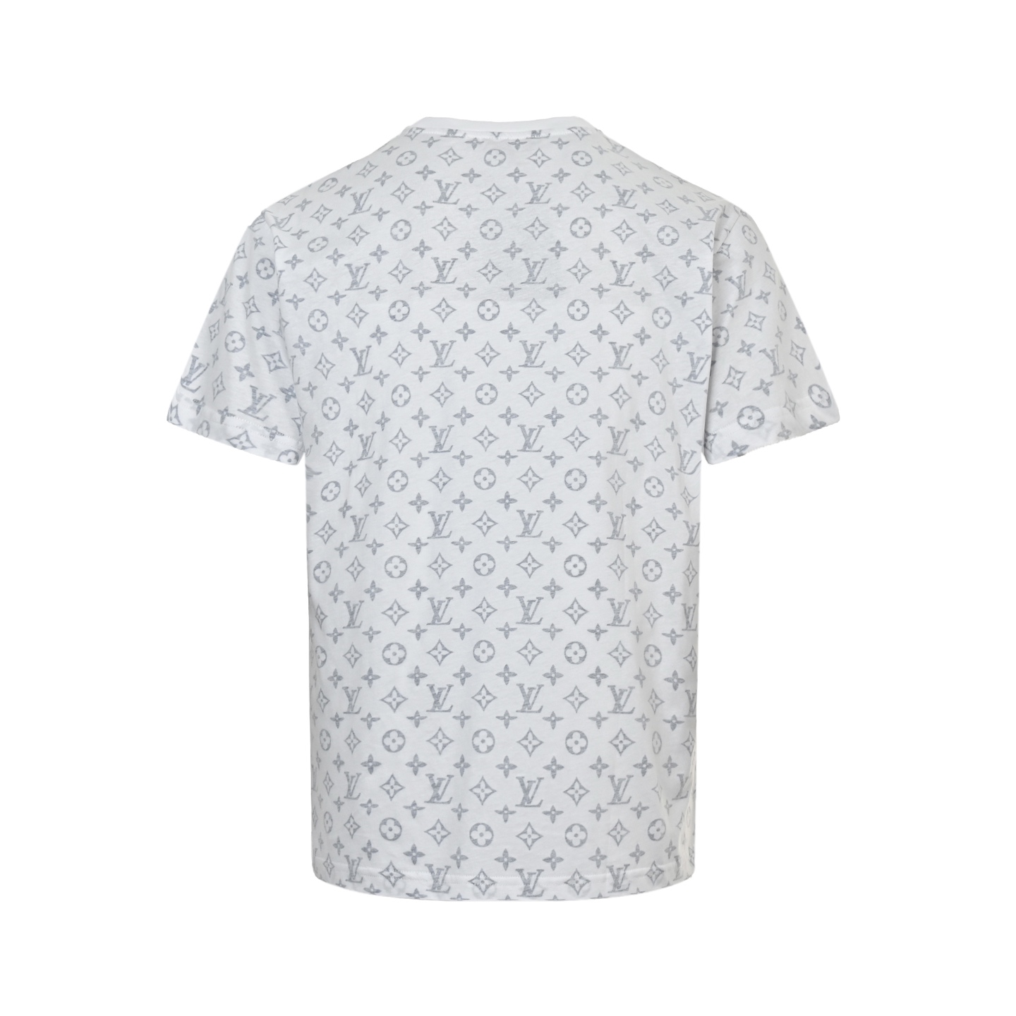 Chain collar printed T-shirt