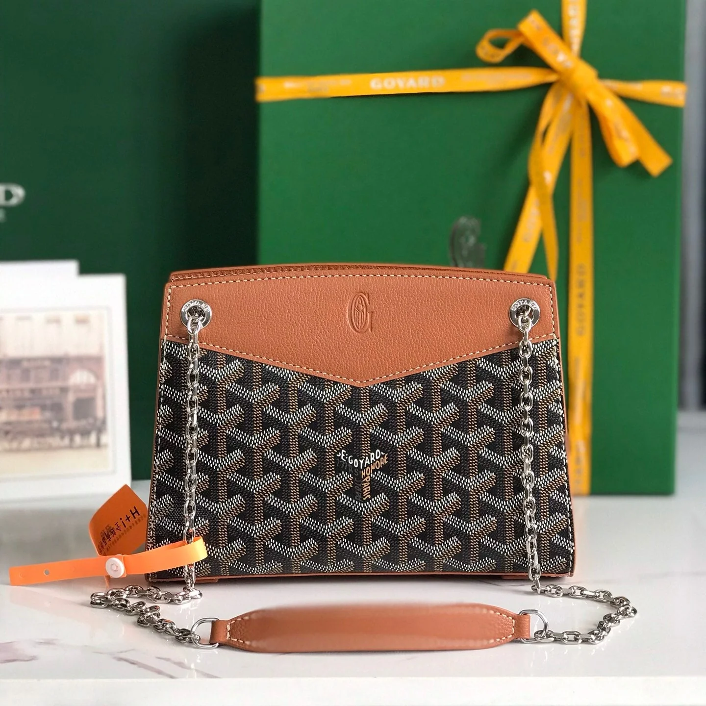 Dark Brown Calfskin Structured Mini Bag