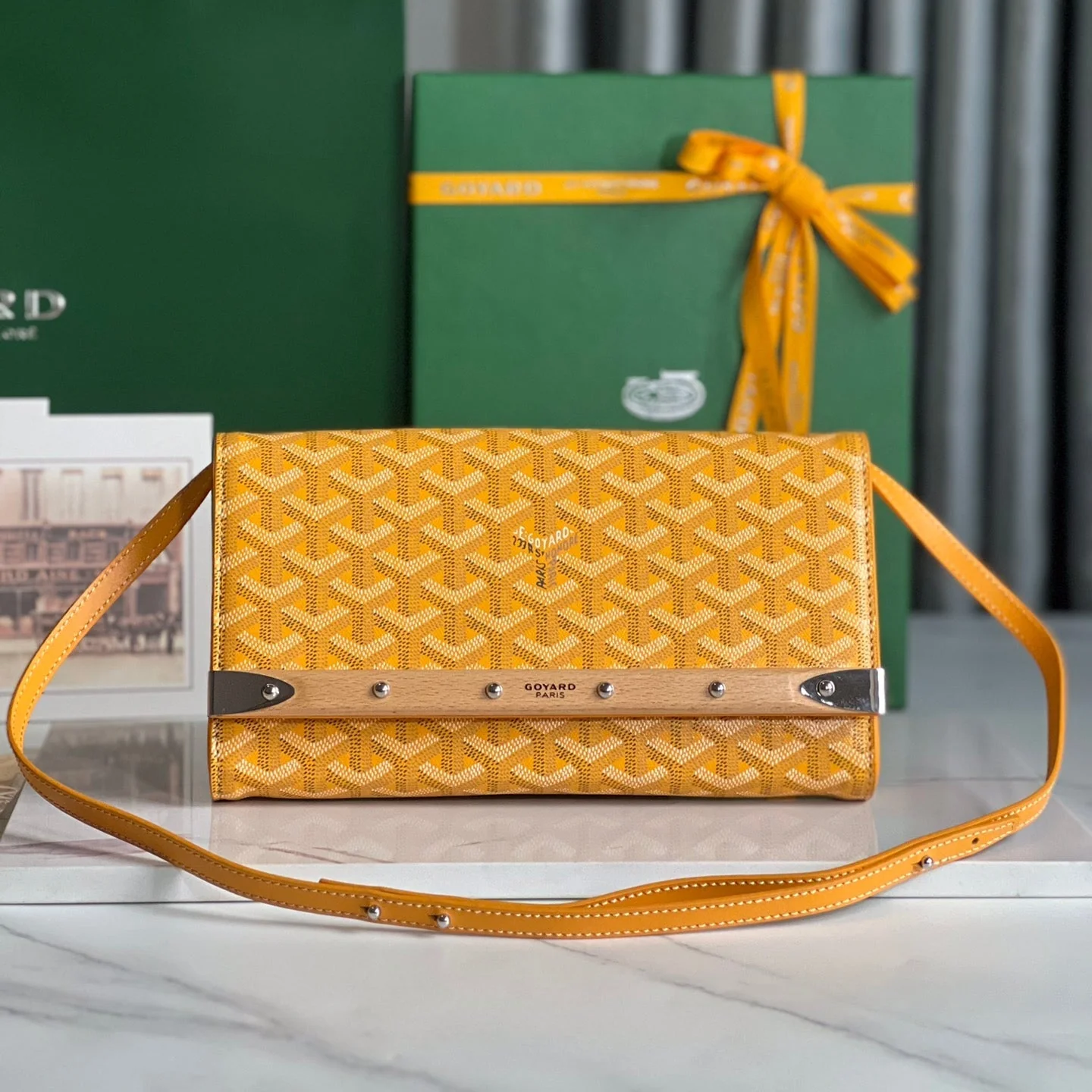 Yellow Canvas Small Clutch