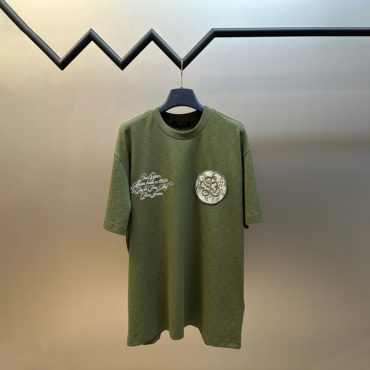 Green Piqué Round Neck Short Sleeves