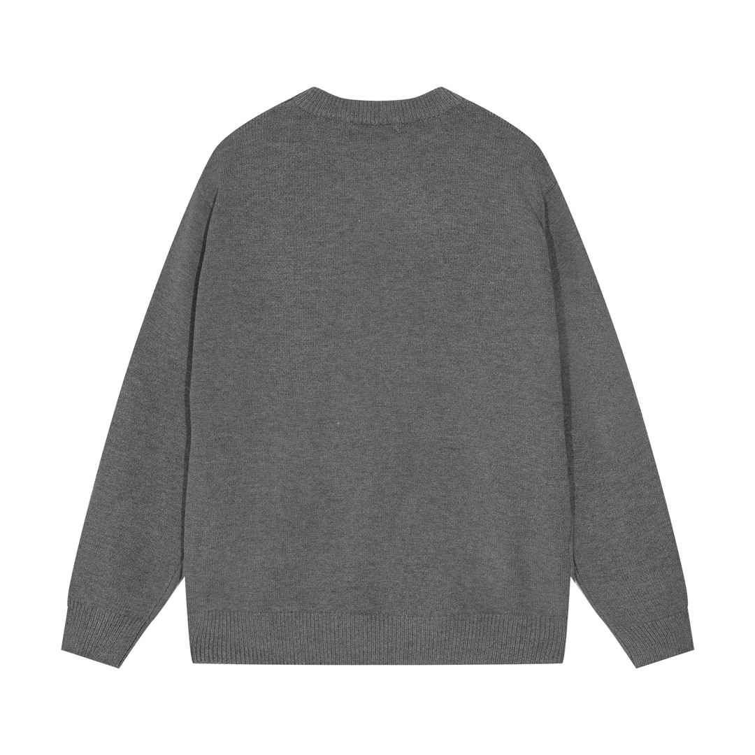 Simple lettering crew neck sweater