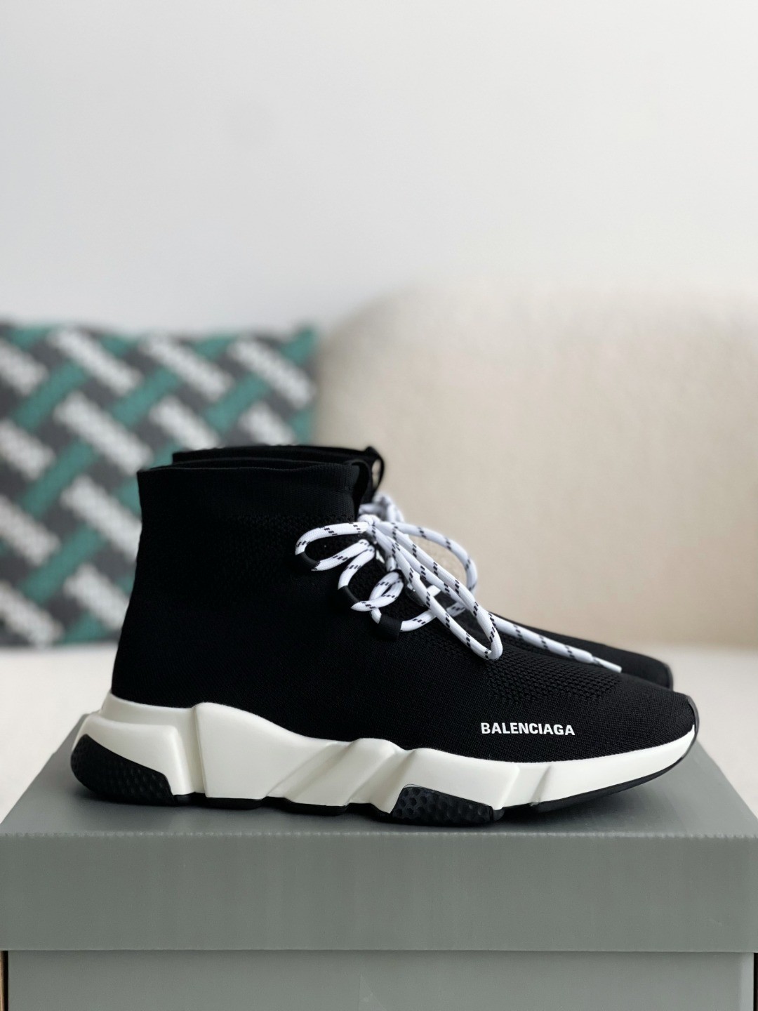 Balenciaga Speed Lace Up Black