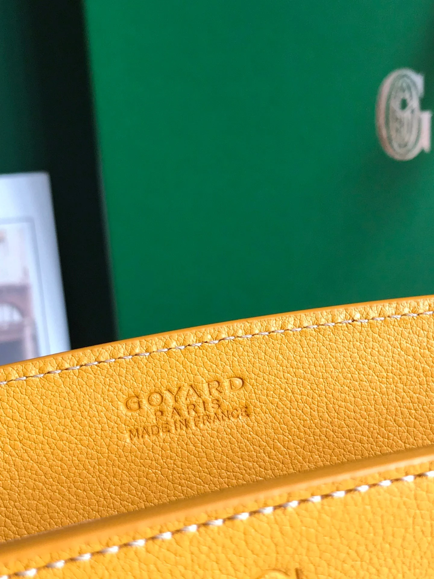 Yellow Calfskin Structured Mini Bag