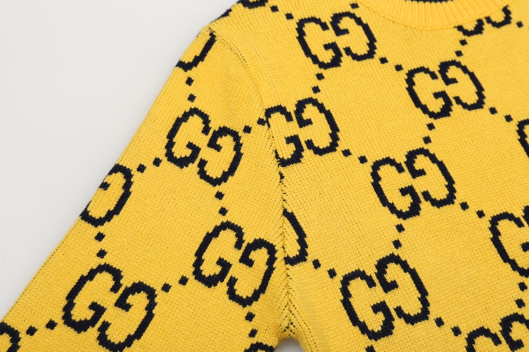 New Alphabet Jacquard Crew-Neck Sweater