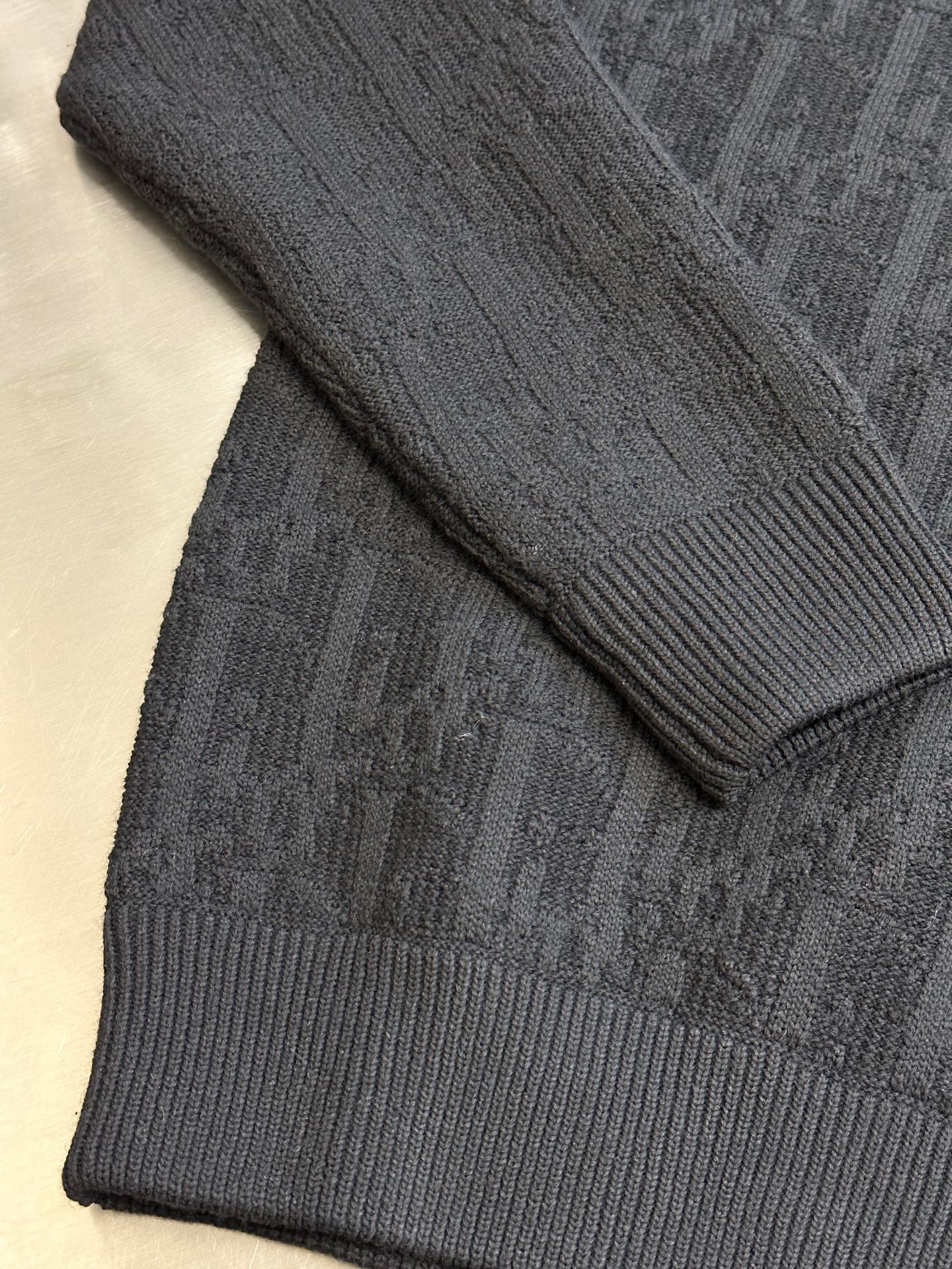 Classic Oblique Print Knit Sweater