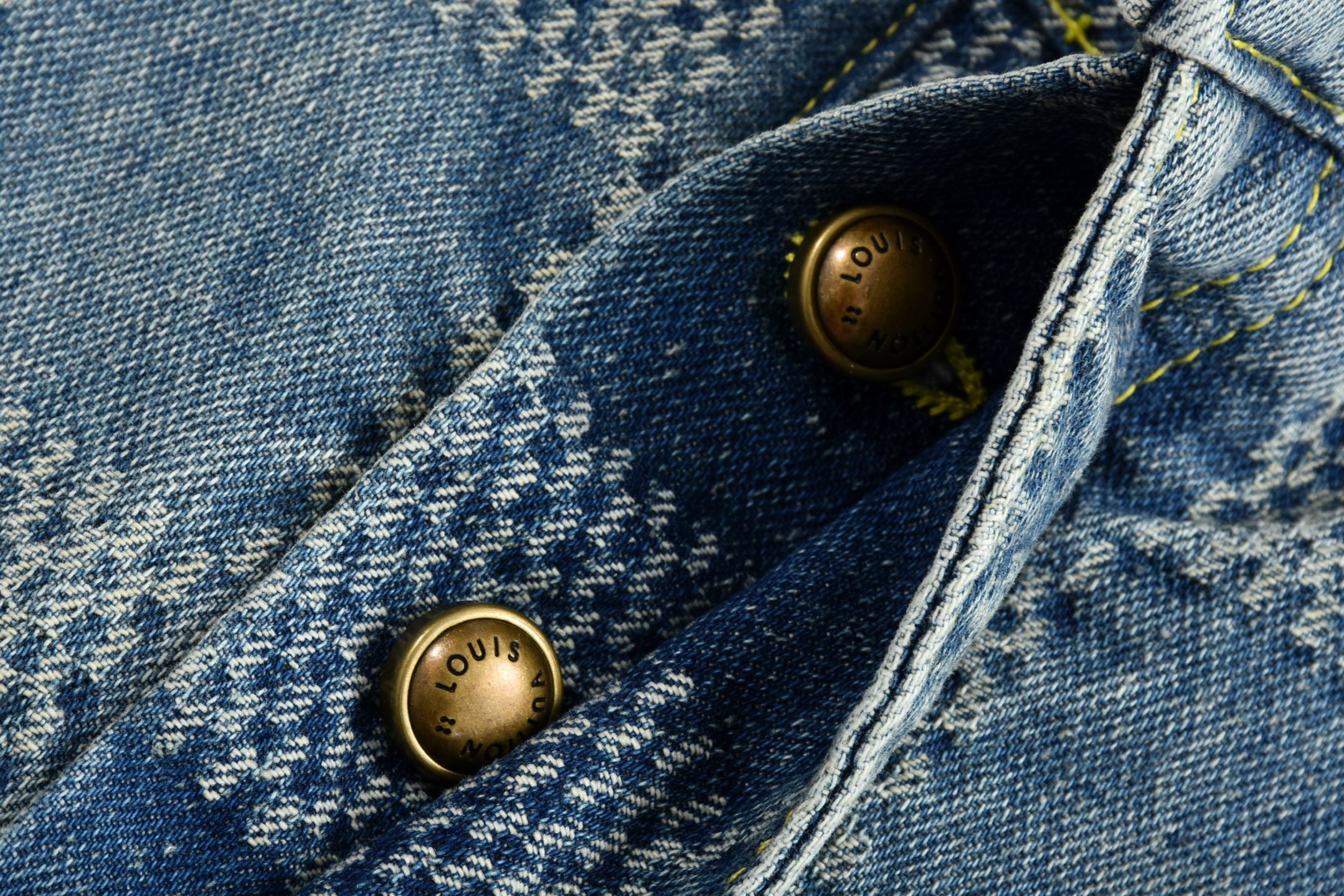 1V25ss checkerboard straight jeans