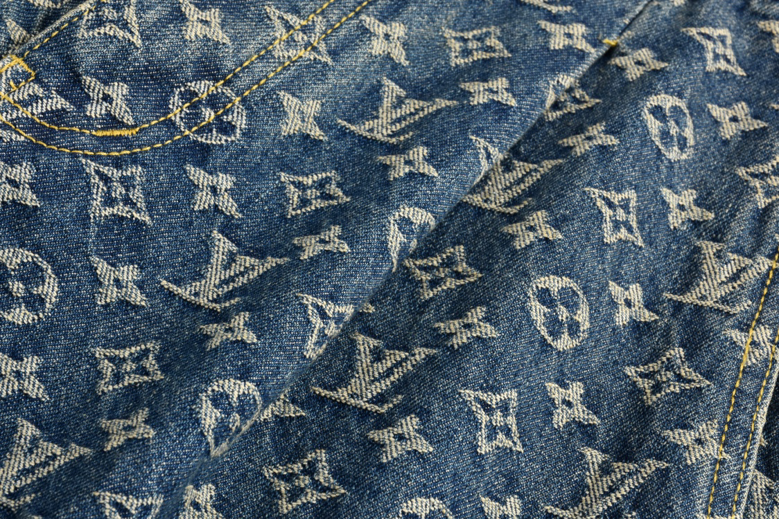 Monogram Denim Tailored Pants