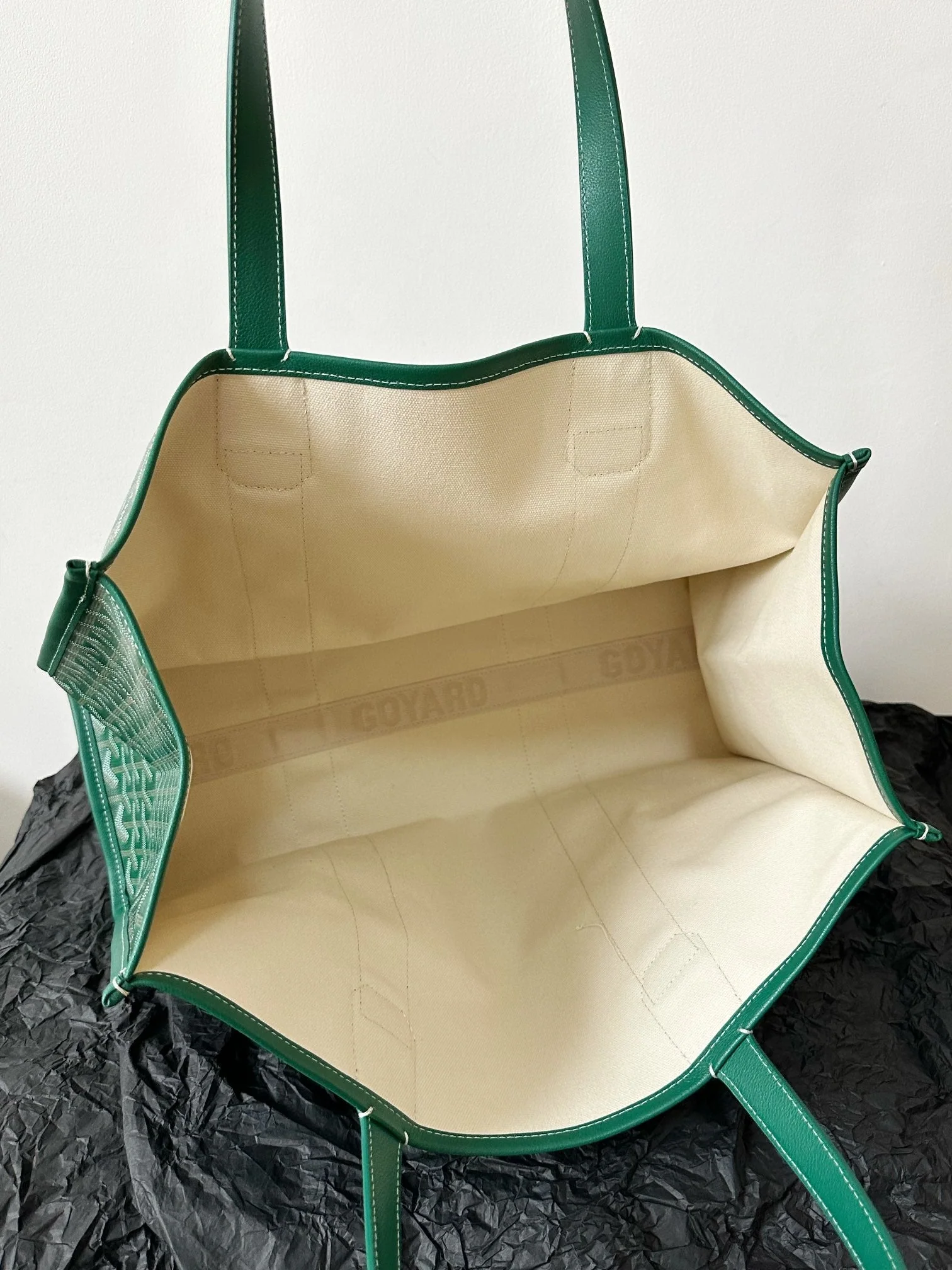 Handbag 45cm Green Canvas