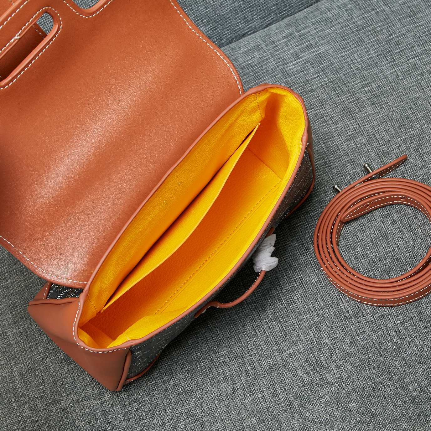 Mini Bag Black and Tan Canvas