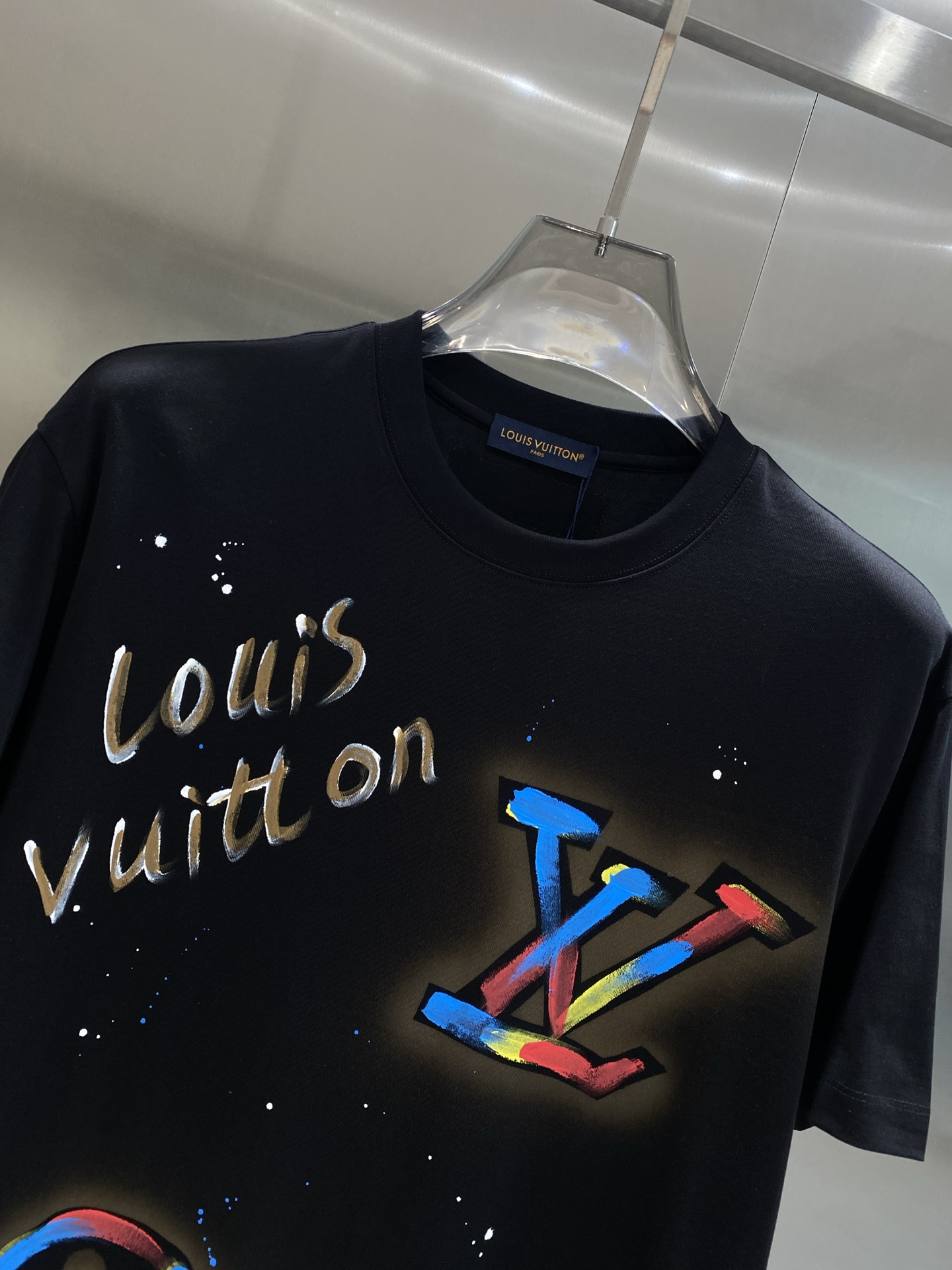 New Summer Graffiti Letter Element Round Neck T-shirt