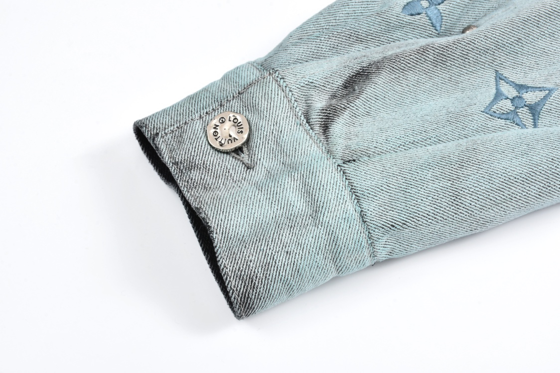 24FW Gradient Spray Embroidery Denim Jacket
