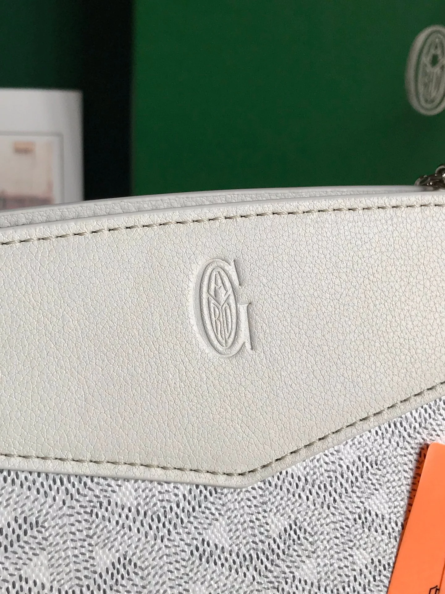 White Calfskin Structured Mini Bag