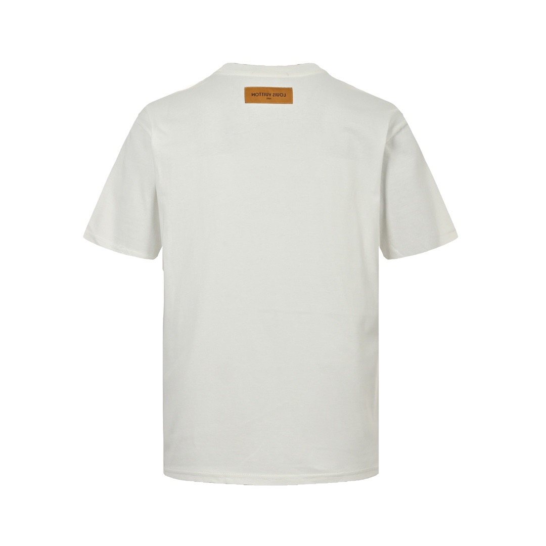 24SS Chest Embroidered Letter T-Shirt