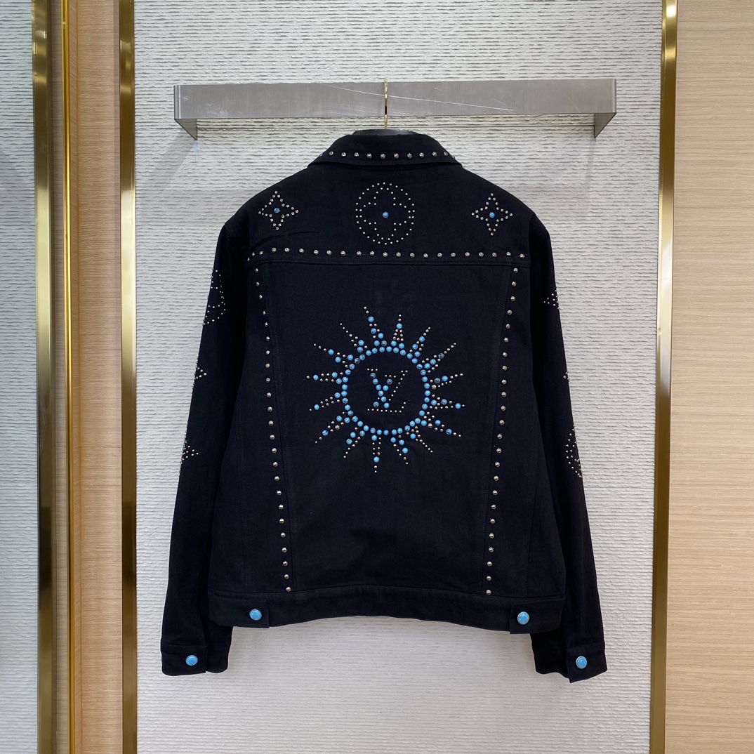 Turquoise Rivet Denim Jacket