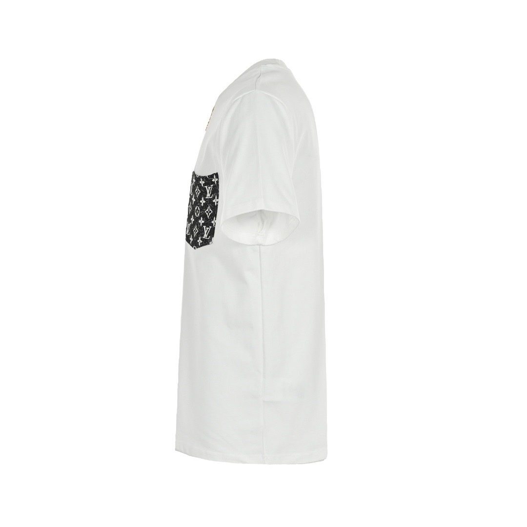 Denim pocket short-sleeved T-shirt