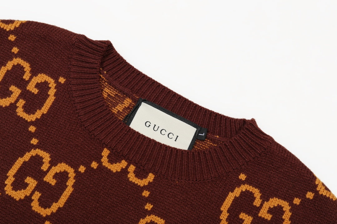 New Alphabet Jacquard Crew-Neck Sweater