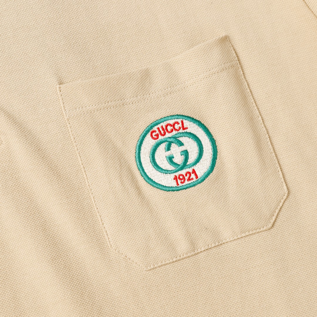 Embroidered Patch Polo Shirt