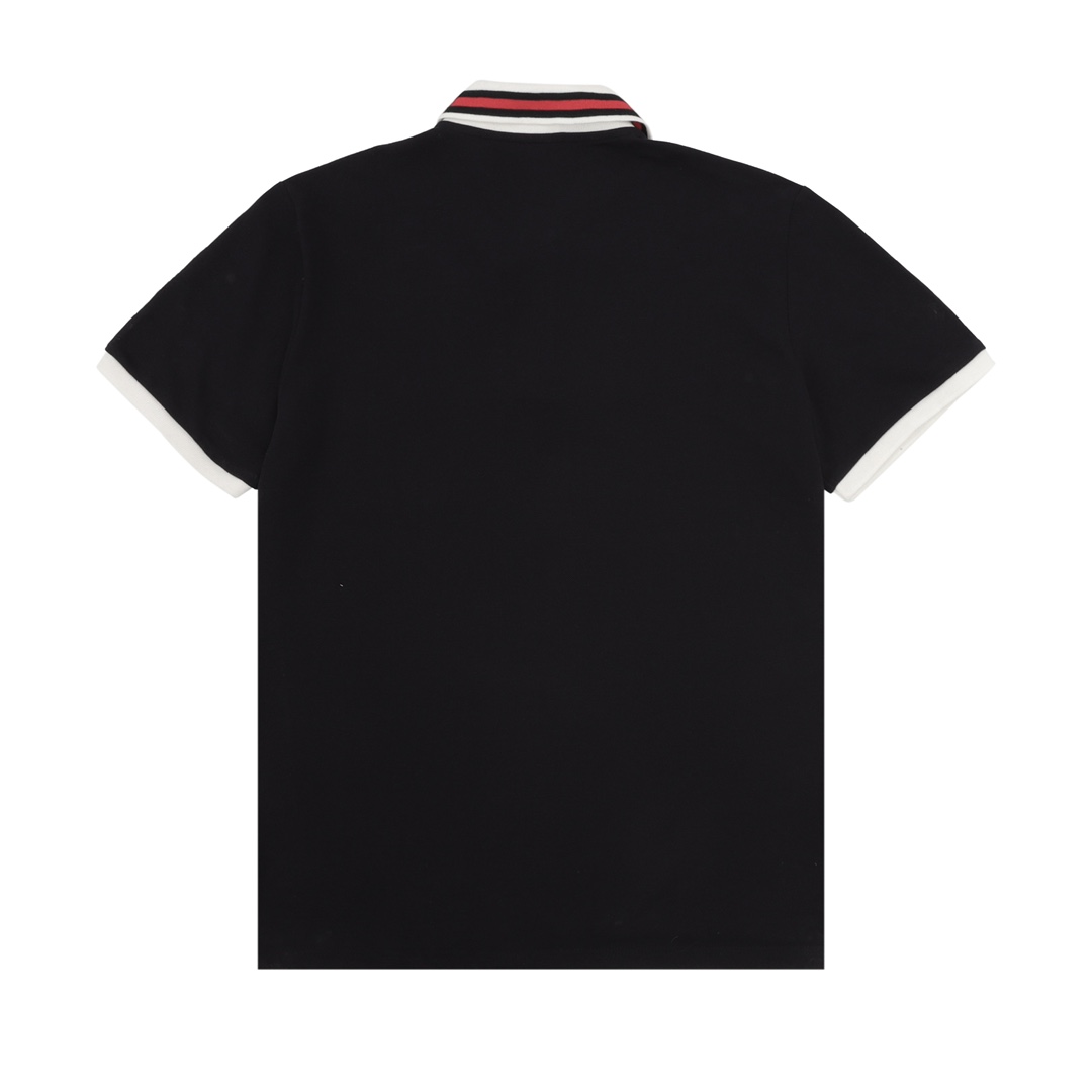 Polo shirt with embroidered logo on pocket