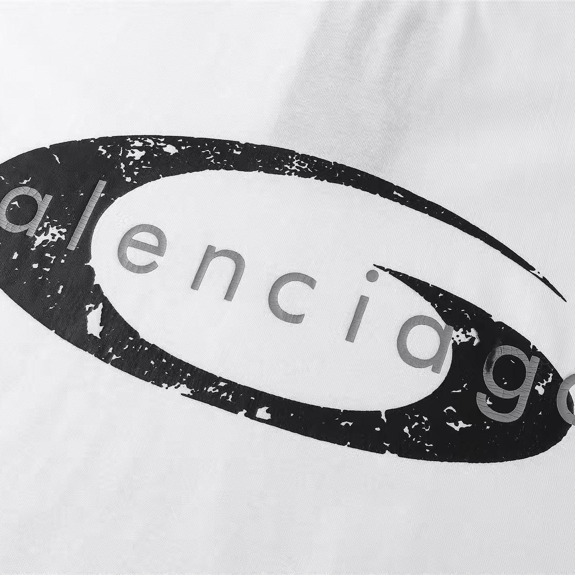 Artistic cracked print short-sleeved T-shirt