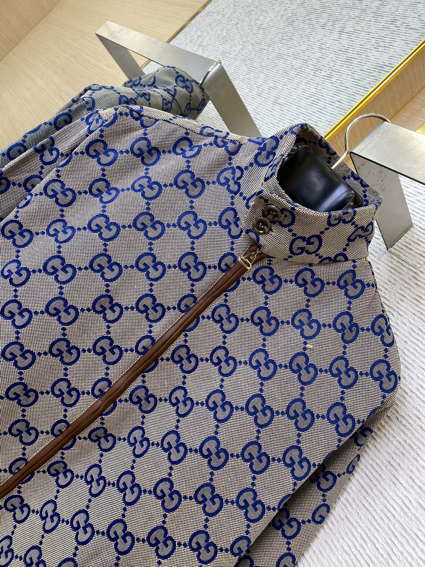 Jacquard Stand Collar Jacket