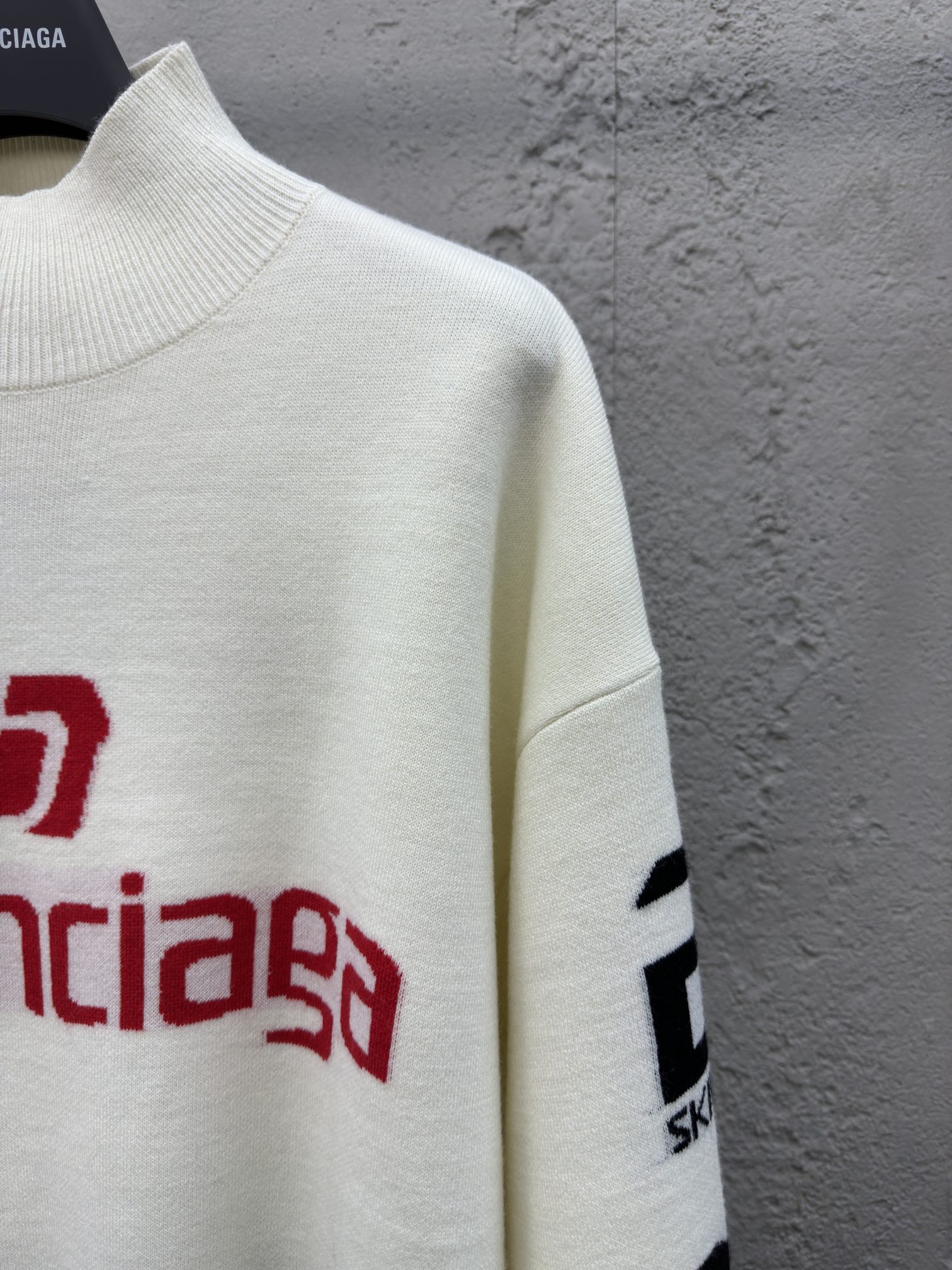 Racing Turtleneck Knit Sweater