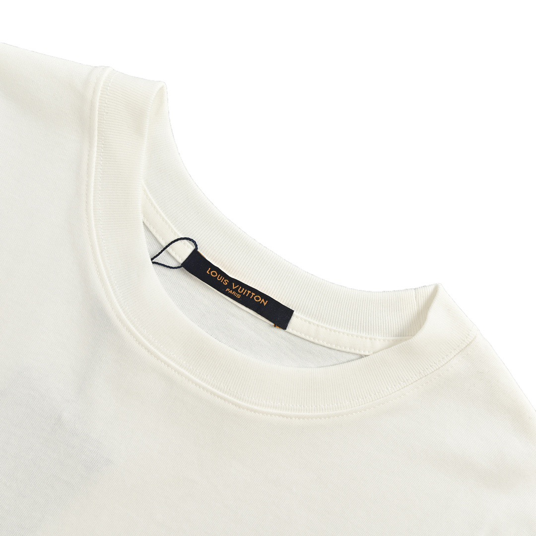 24SS Chest Embroidered Letter T-Shirt