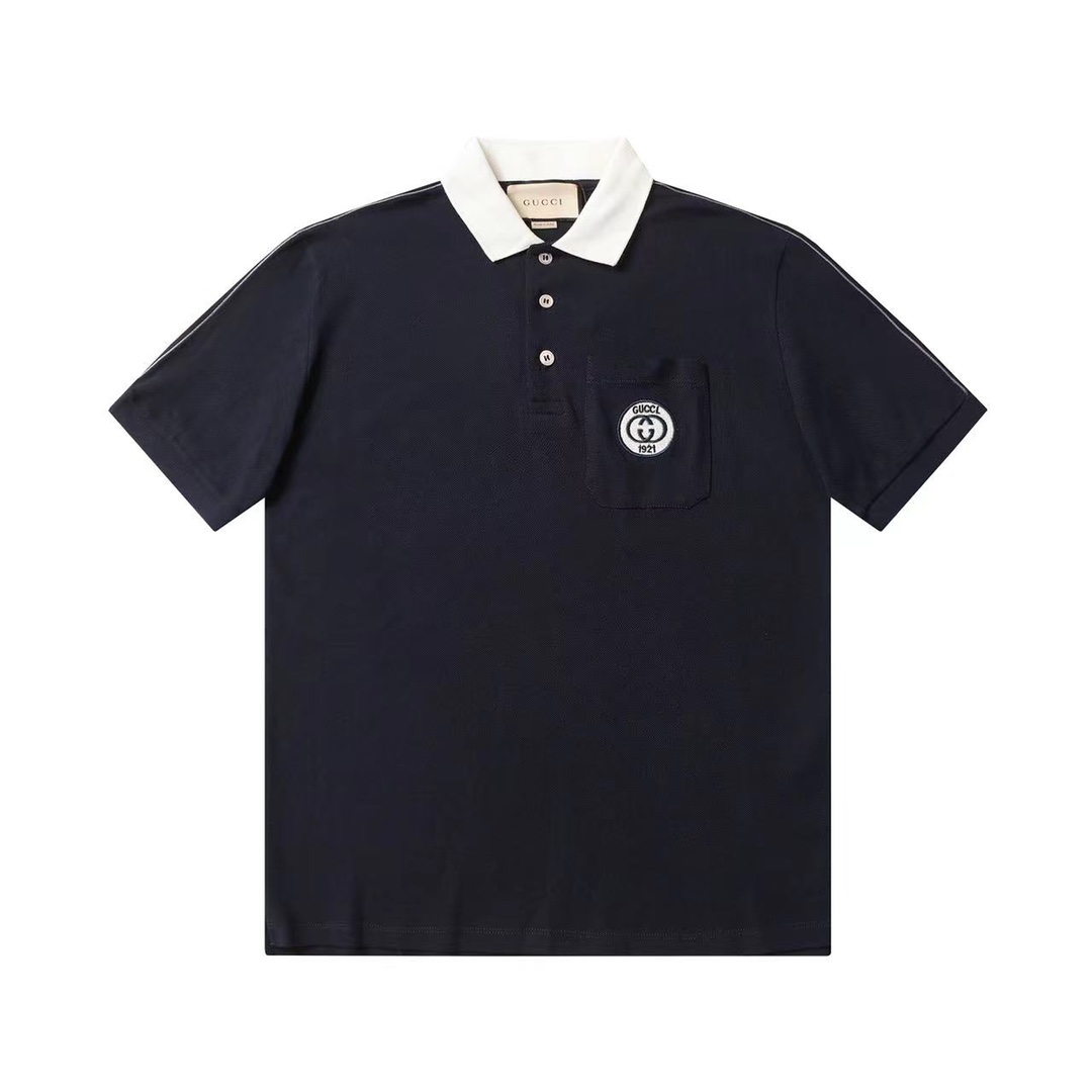 Embroidered Patch Polo Shirt
