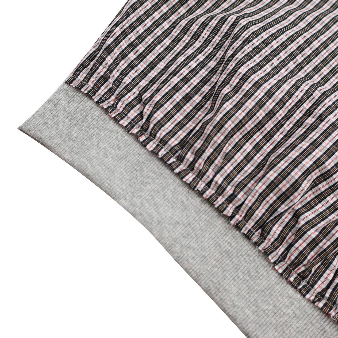 Paneled Check Hooded Jacket