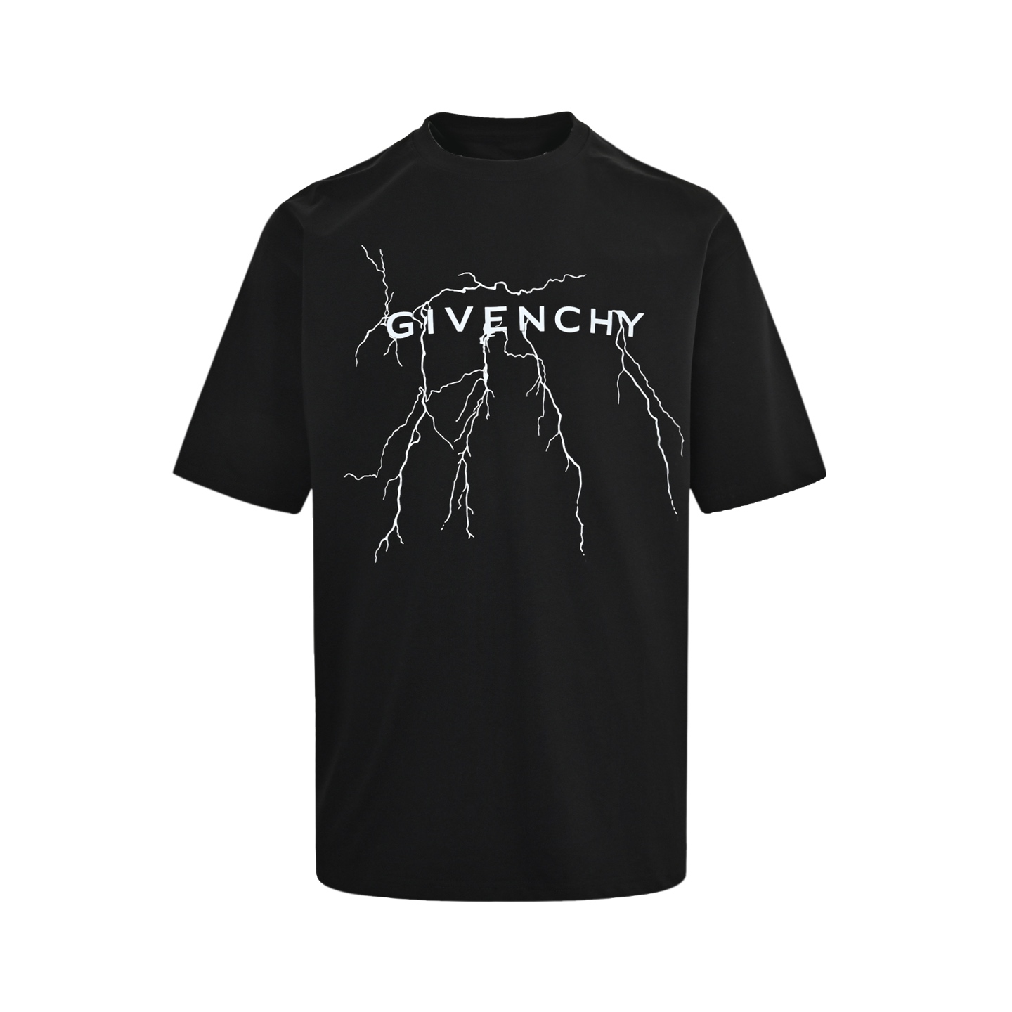 Reflective lightning print T-shirt