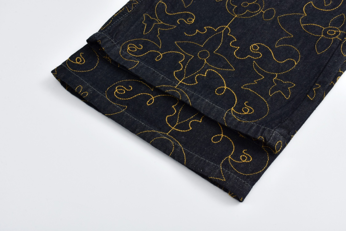 New Autumn And Winter Vine Embroidery Pattern Stitching Jeans