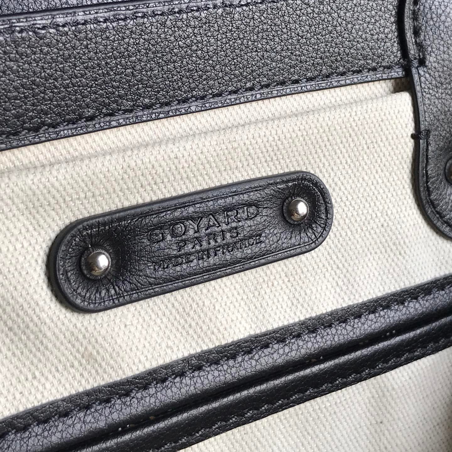 Bag 34 In Black Canvas And Calfskin