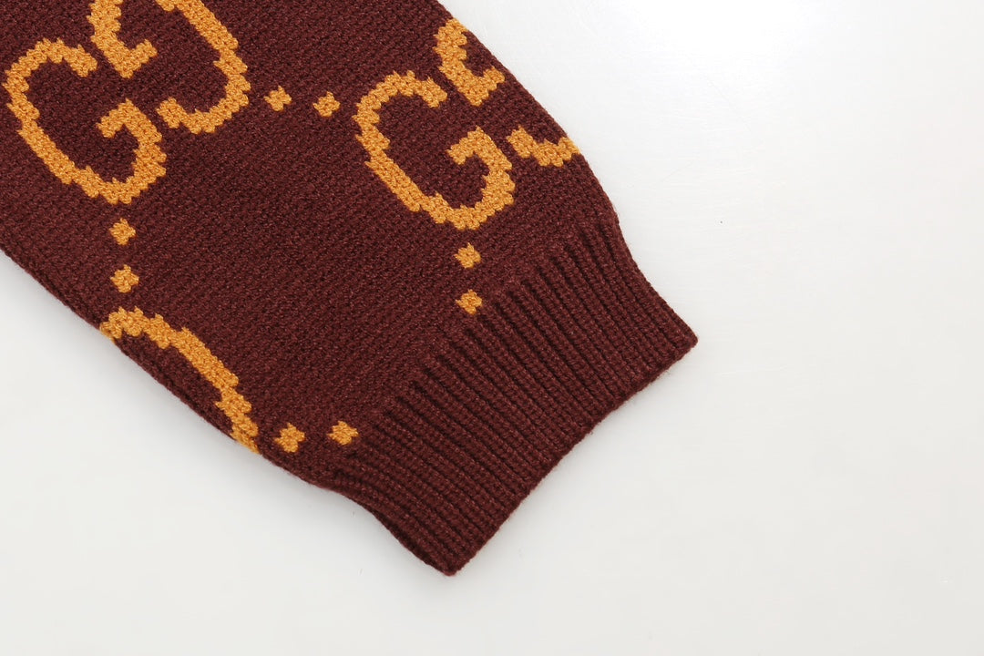 New Alphabet Jacquard Crew-Neck Sweater