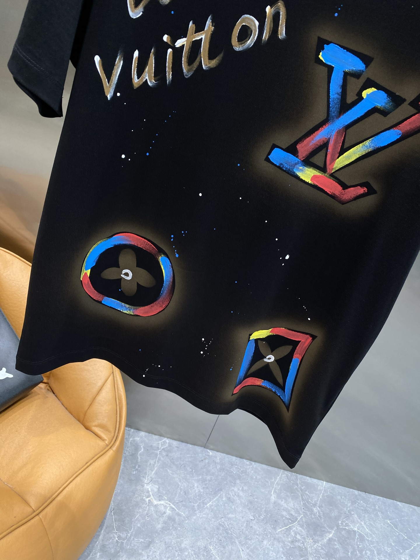 New Summer Graffiti Letter Element Round Neck T-shirt