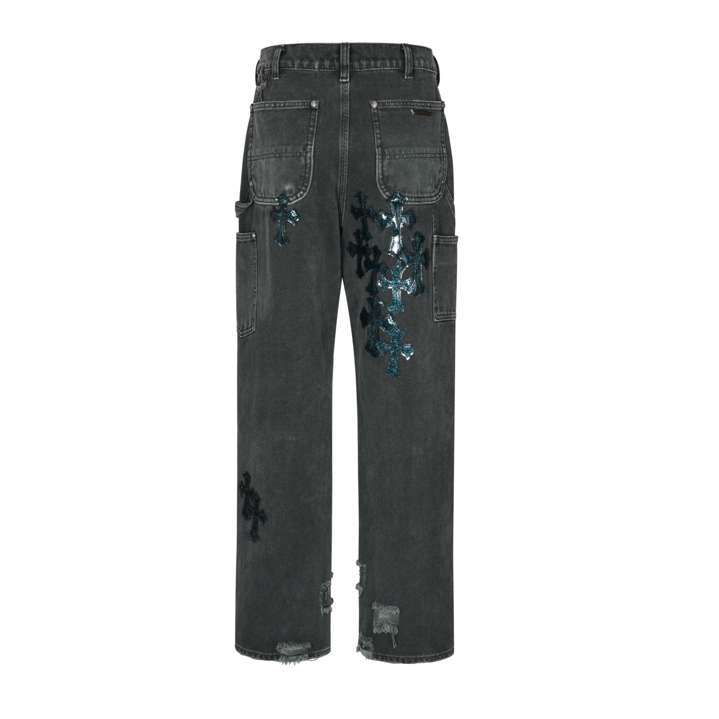Distressed Cross Jeans