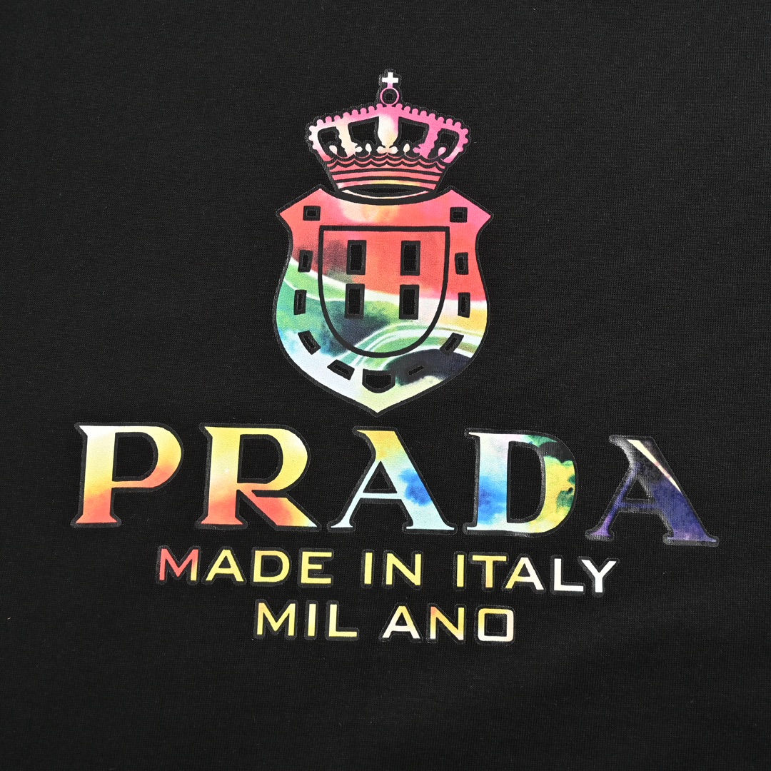 Gradient crown print T-shirt