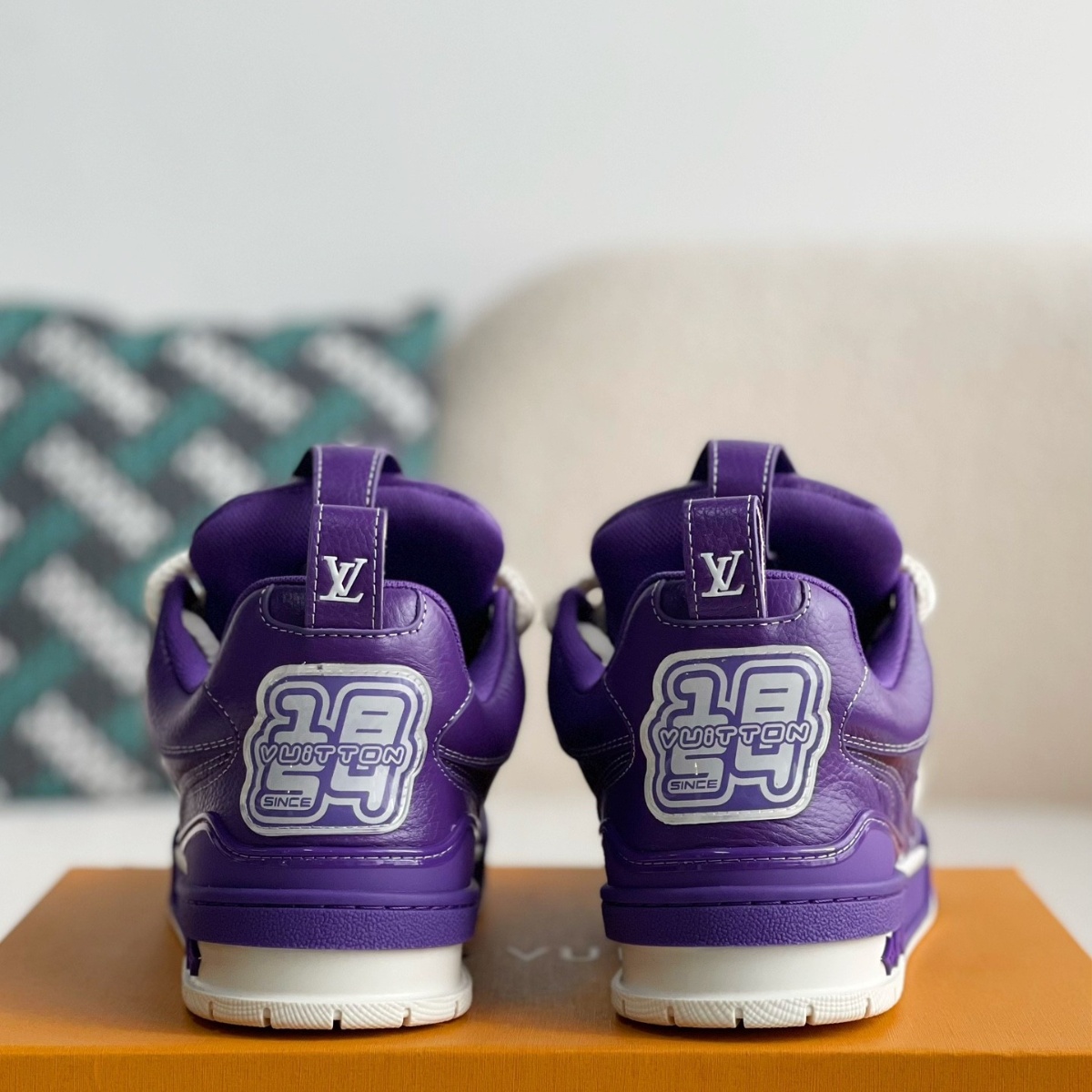 Purple skateboard sneakers