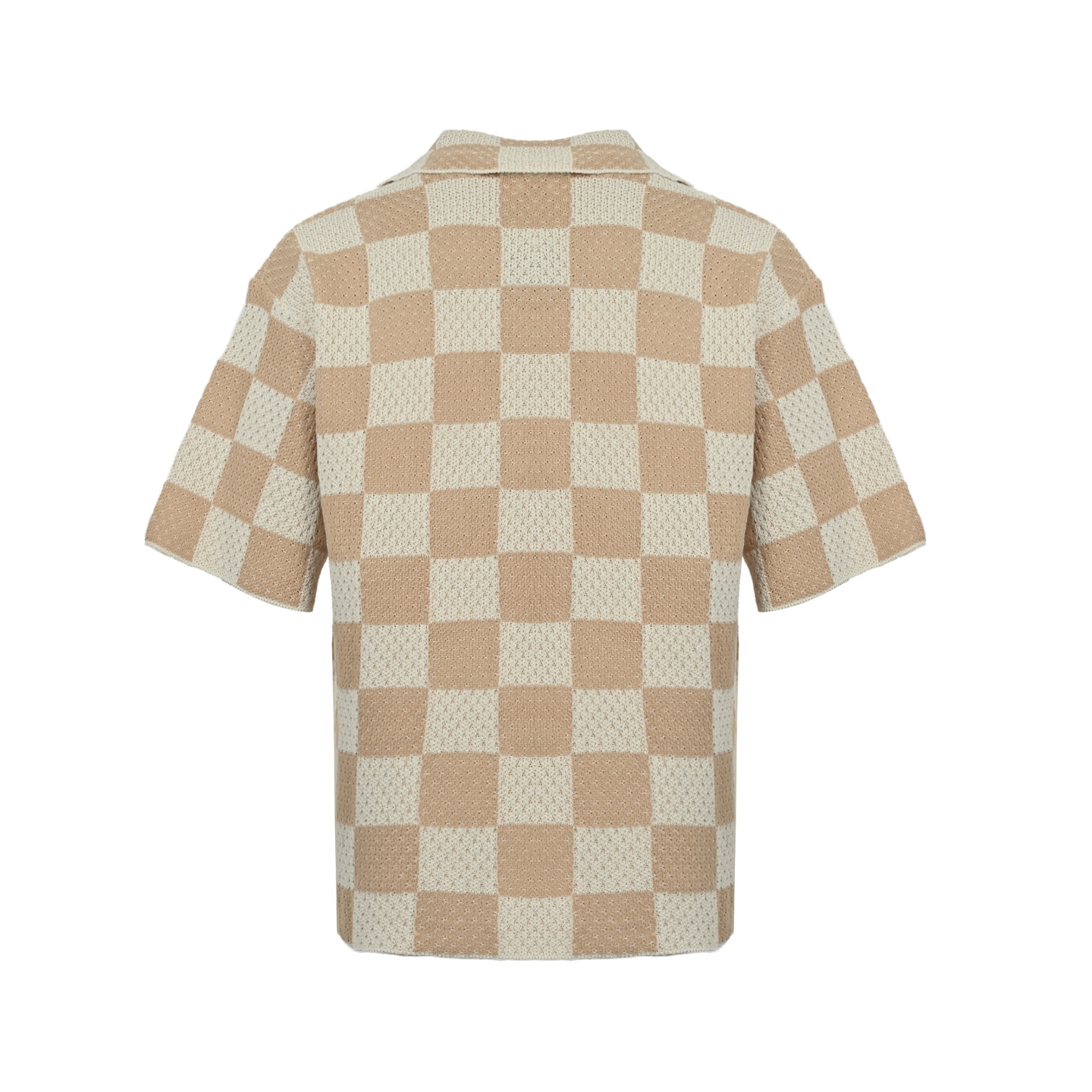 25SS Checkered Knit Short Sleeve Shirt