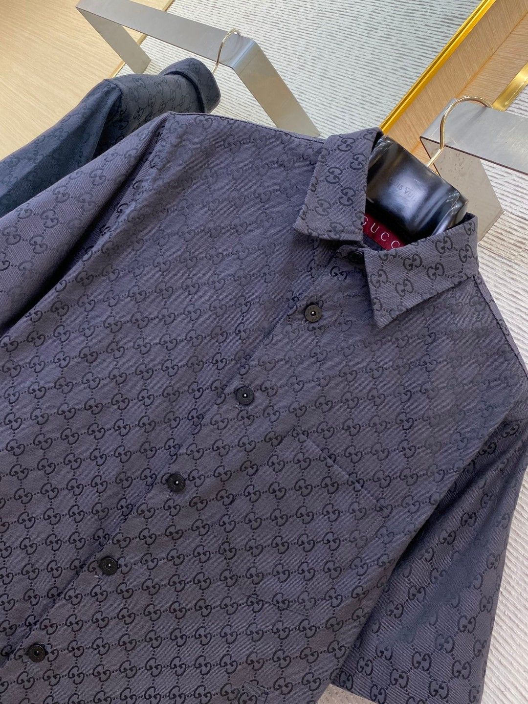 Men's Wool Blend Jacquard Shirt