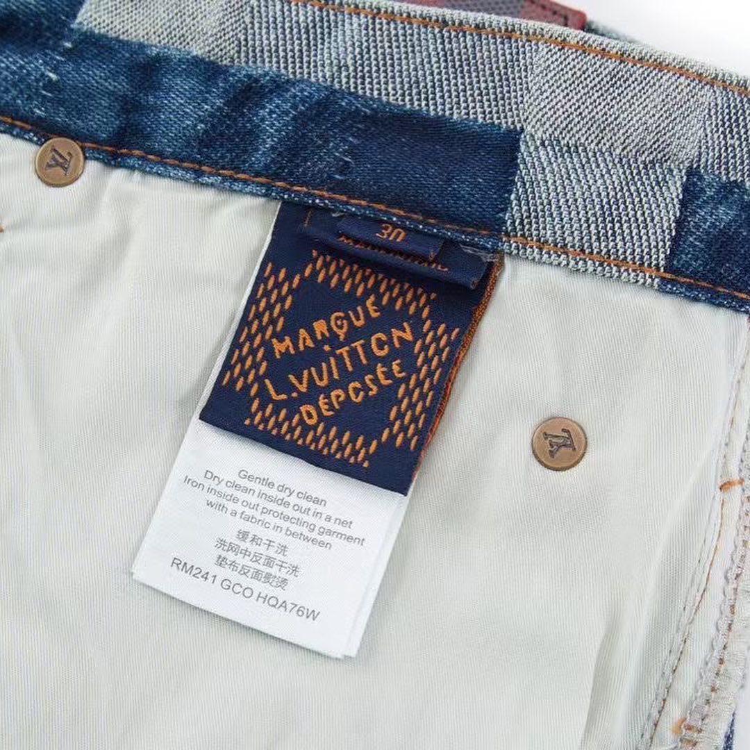Damier Denim Skate Pants