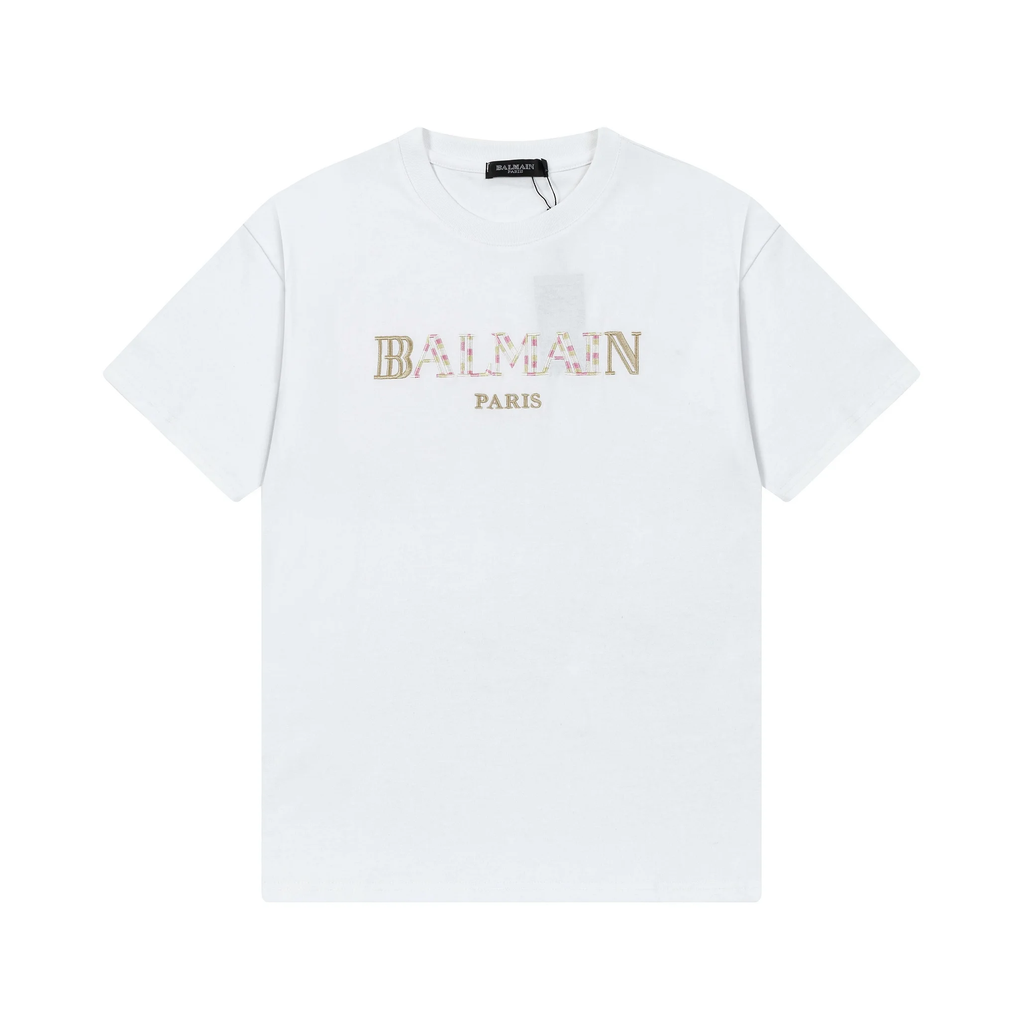 Colorful embroidered pure cotton t-shirt