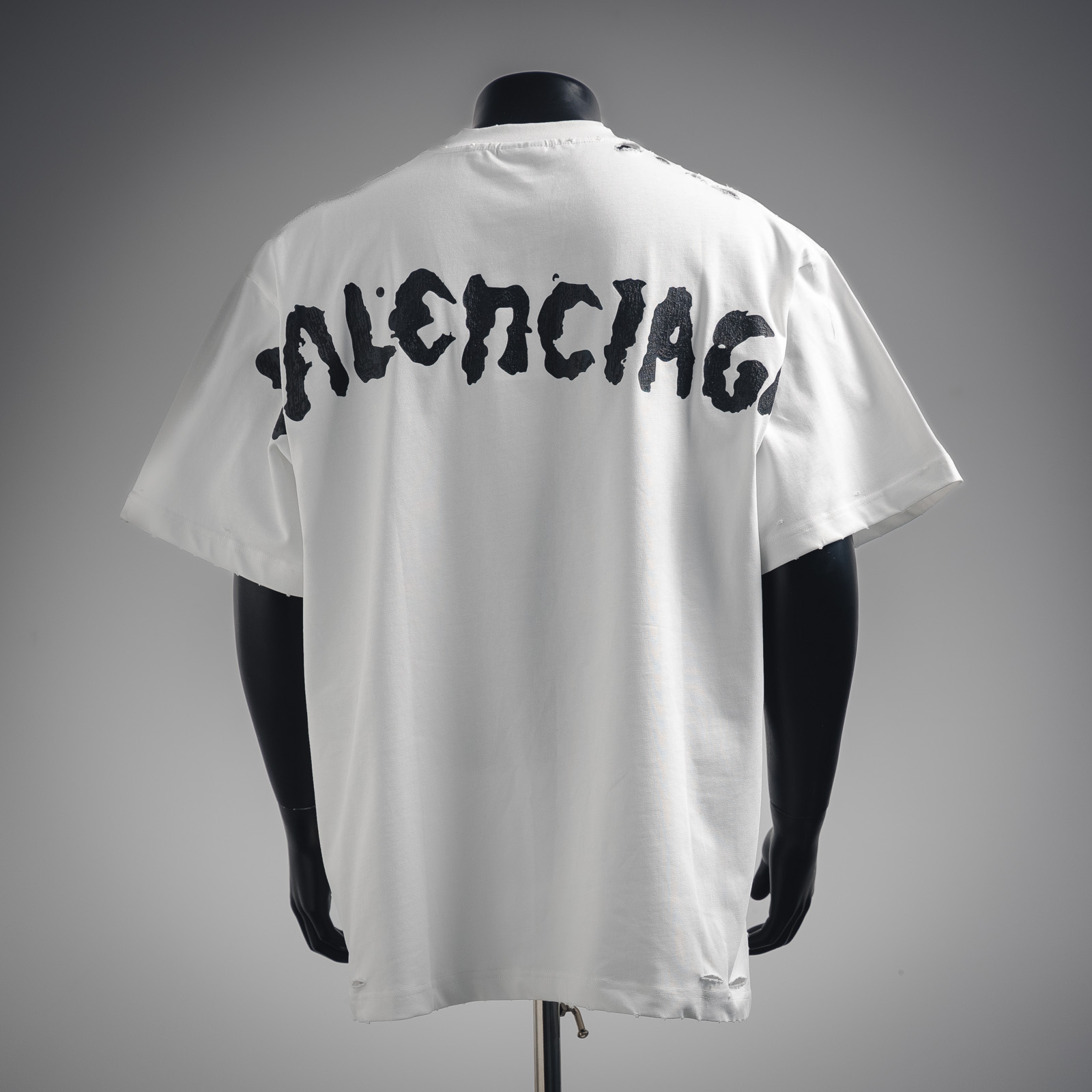 Distressed Offset Printed T-shirt