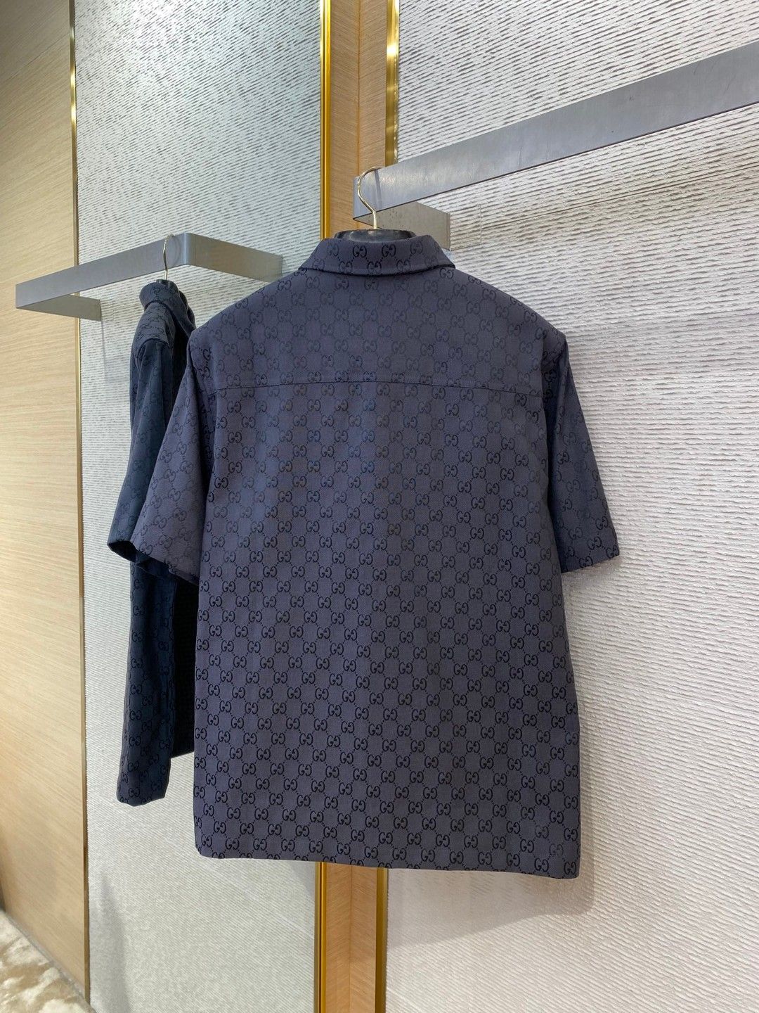 Men's Wool Blend Jacquard Shirt