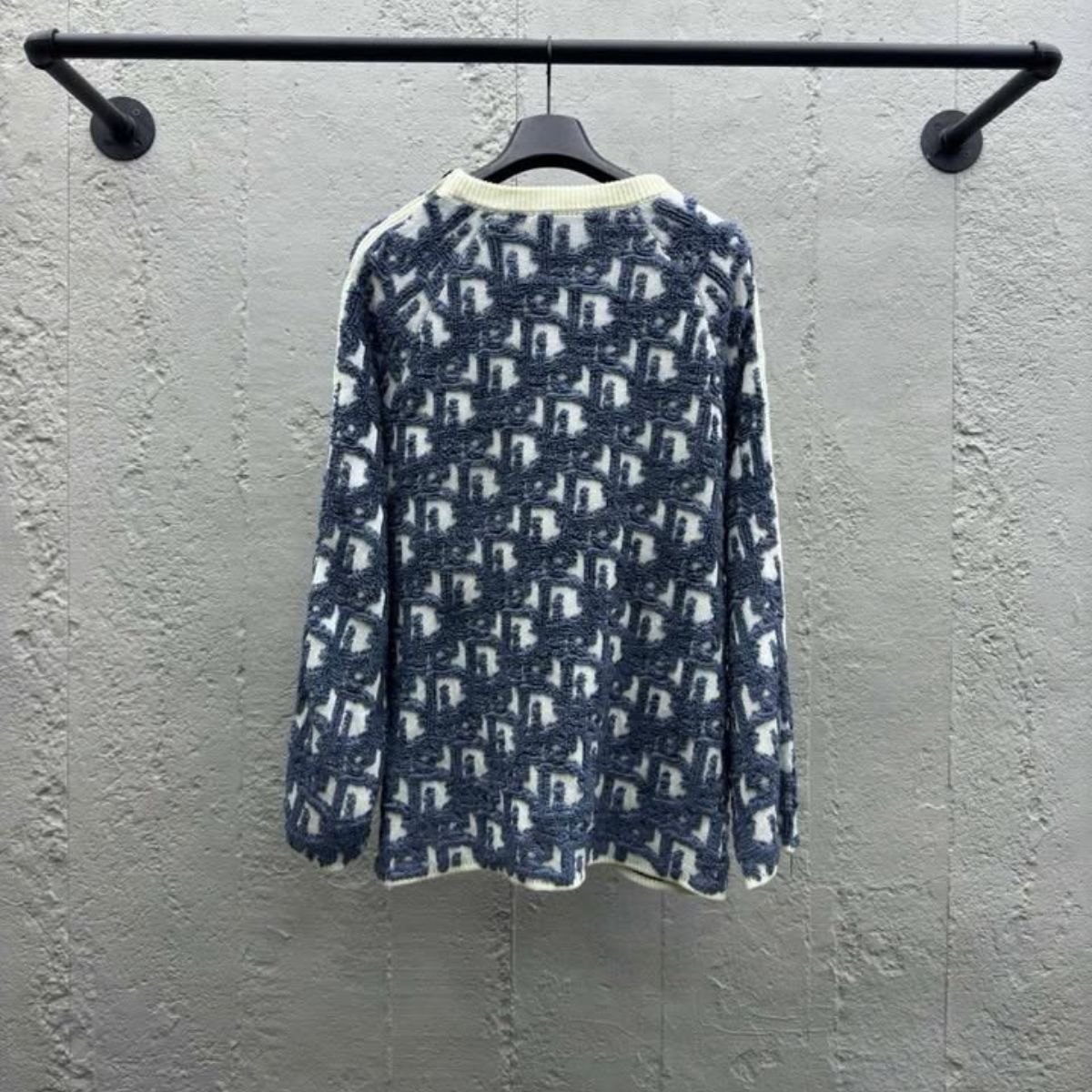 Wool Blend Jacquard Knit Sweater