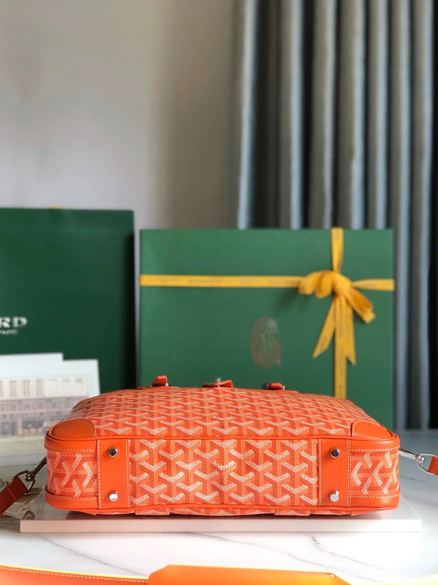 Orange Canvas Document Bag