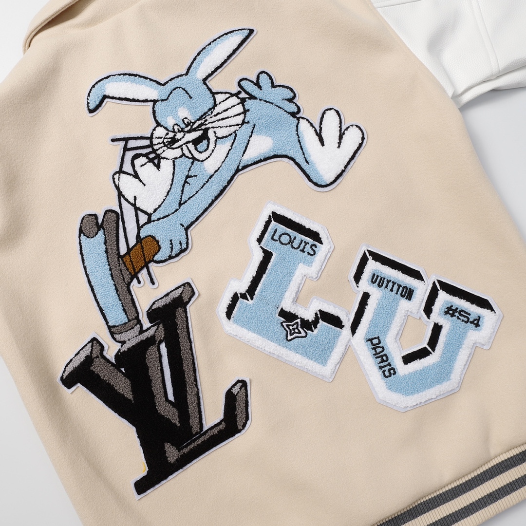 Bunny Cream Sport Bomber Jacket