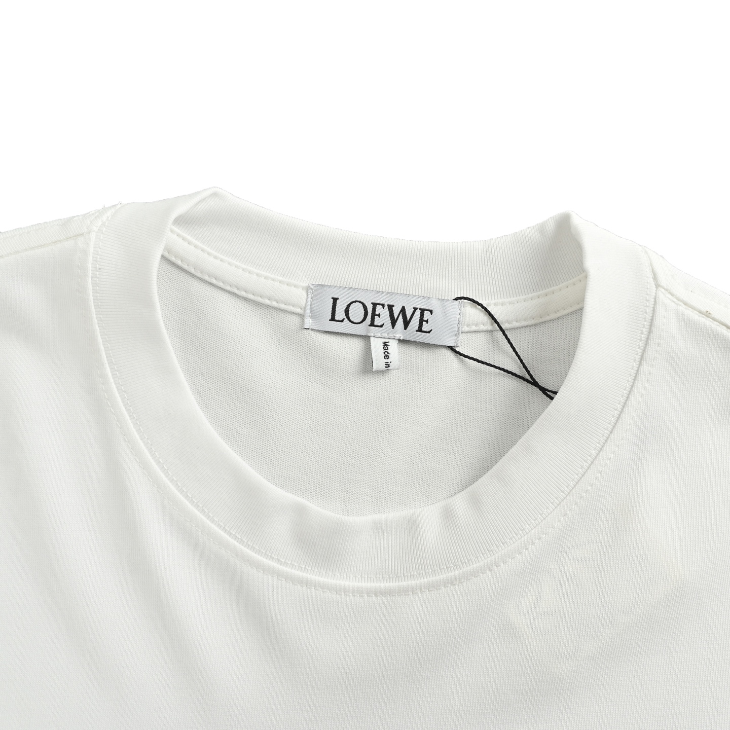 Flocked letter short-sleeved T-shirt