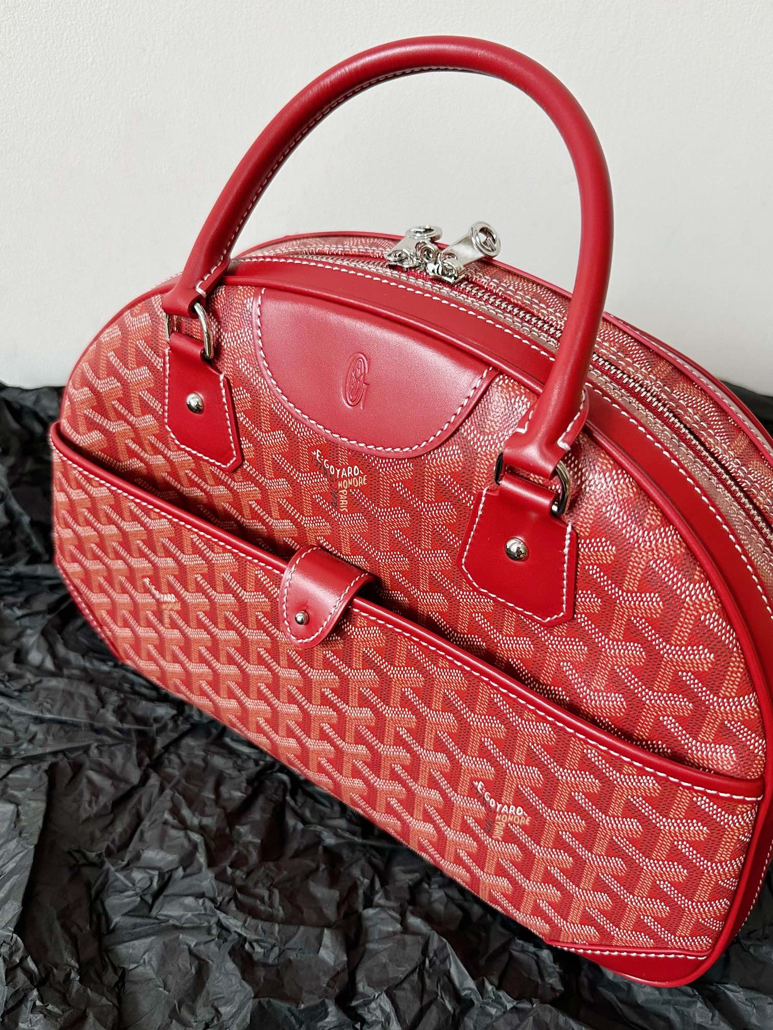 Medium Red Canvas Bowling Ball